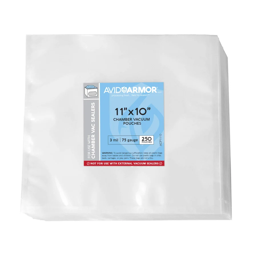 Avid Armor 11 by 10 inch chamber vacuum pouch pack, 250 count.