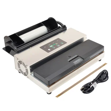 LEM MaxVac 500 model 1253 external vacuum sealer with roll holder and cutter.